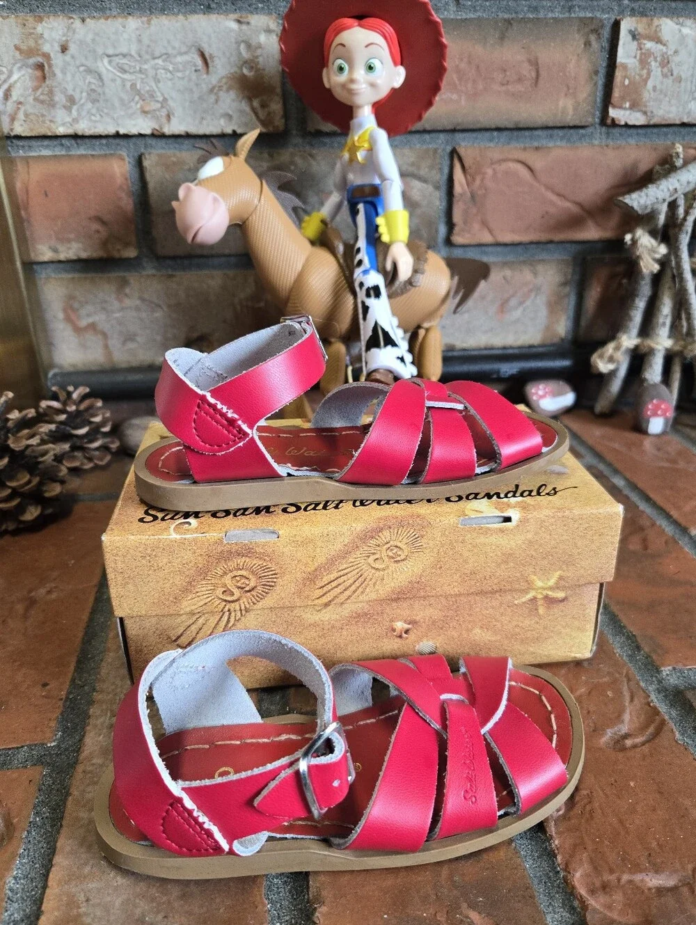 Red Salt Water Sandals by Hoy